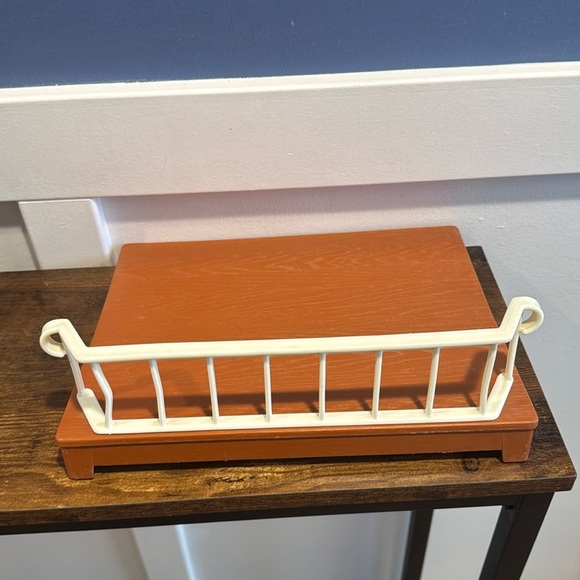 Vintage Little Tikes Blue Roof Dollhouse Patio Replacement with White Railing - Picture 1 of 3